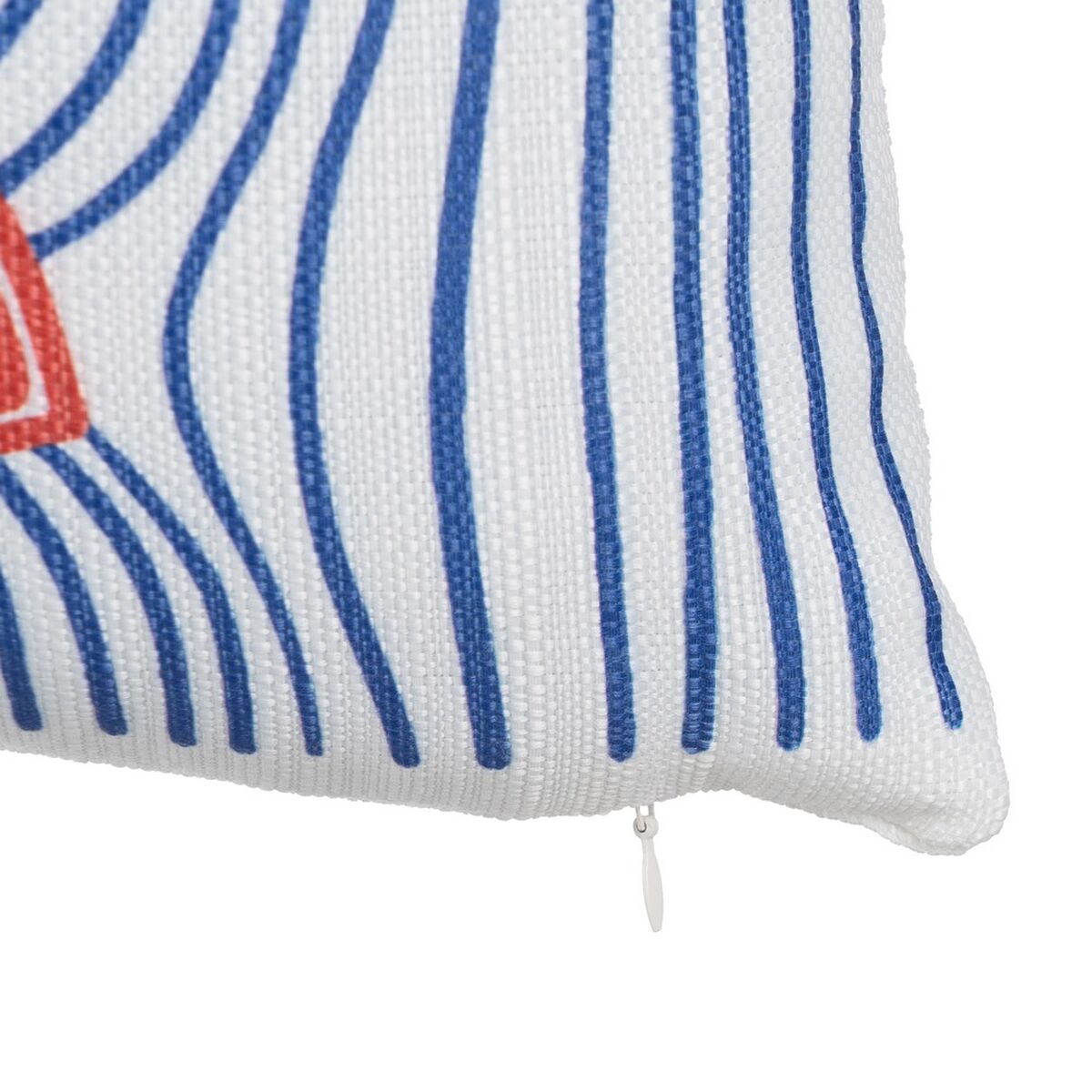 Almofada Poliéster Azul Branco Vermelho 50 x 30 cm